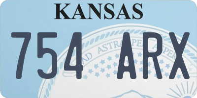 KS license plate 754ARX