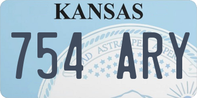 KS license plate 754ARY