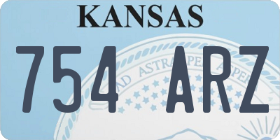 KS license plate 754ARZ