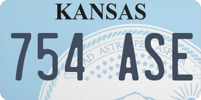 KS license plate 754ASE