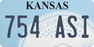 KS license plate 754ASI