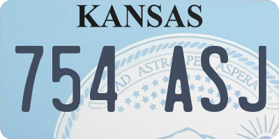 KS license plate 754ASJ