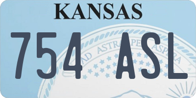 KS license plate 754ASL