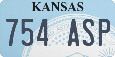 KS license plate 754ASP