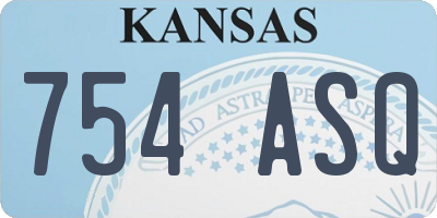 KS license plate 754ASQ