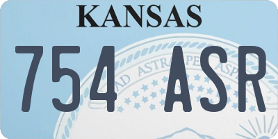KS license plate 754ASR