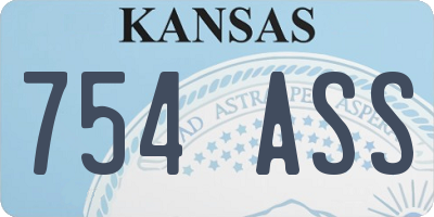 KS license plate 754ASS