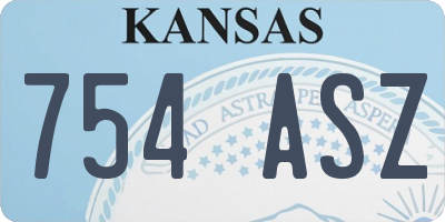 KS license plate 754ASZ