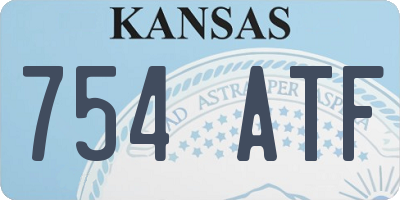 KS license plate 754ATF