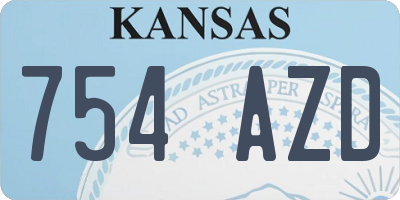 KS license plate 754AZD