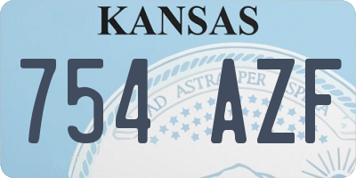 KS license plate 754AZF