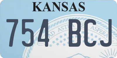 KS license plate 754BCJ
