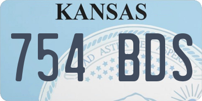 KS license plate 754BDS