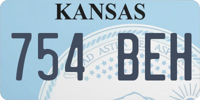 KS license plate 754BEH