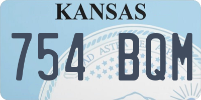 KS license plate 754BQM