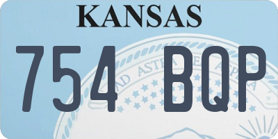KS license plate 754BQP