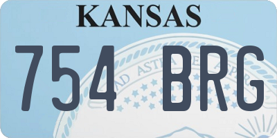 KS license plate 754BRG