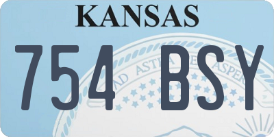 KS license plate 754BSY