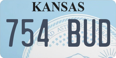 KS license plate 754BUD