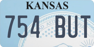 KS license plate 754BUT