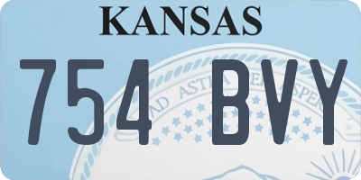 KS license plate 754BVY