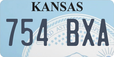 KS license plate 754BXA