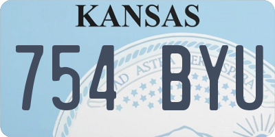 KS license plate 754BYU