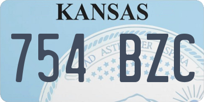 KS license plate 754BZC
