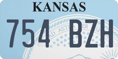 KS license plate 754BZH