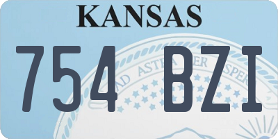 KS license plate 754BZI