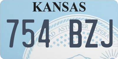 KS license plate 754BZJ