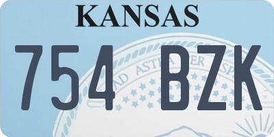 KS license plate 754BZK
