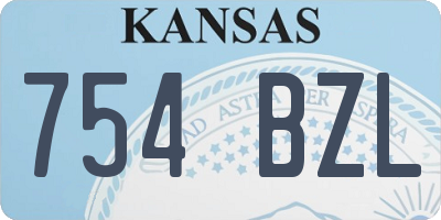 KS license plate 754BZL
