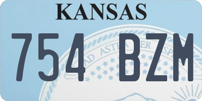 KS license plate 754BZM