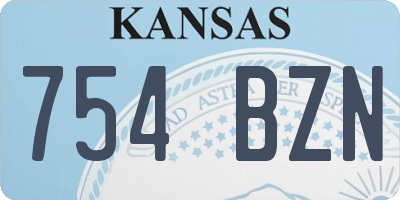 KS license plate 754BZN