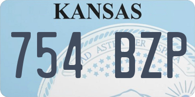 KS license plate 754BZP