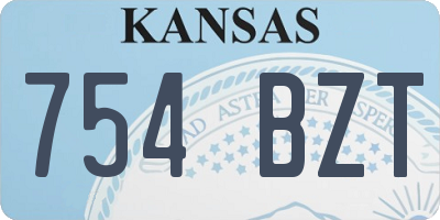 KS license plate 754BZT