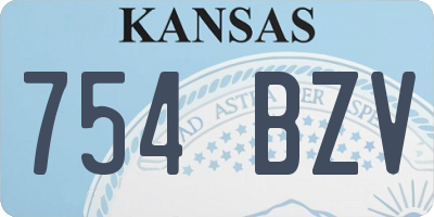 KS license plate 754BZV