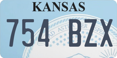 KS license plate 754BZX