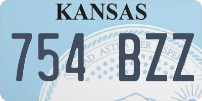 KS license plate 754BZZ