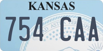 KS license plate 754CAA