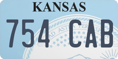 KS license plate 754CAB