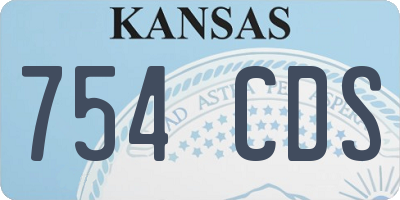 KS license plate 754CDS