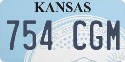 KS license plate 754CGM