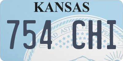 KS license plate 754CHI