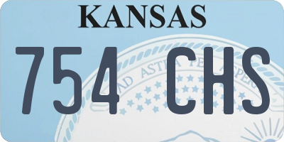 KS license plate 754CHS