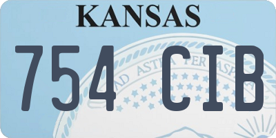 KS license plate 754CIB