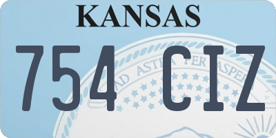 KS license plate 754CIZ