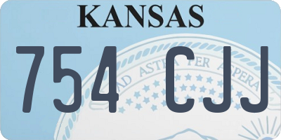 KS license plate 754CJJ