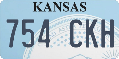 KS license plate 754CKH